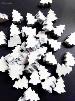 weiße dicke Holz Weihnachtsbäume